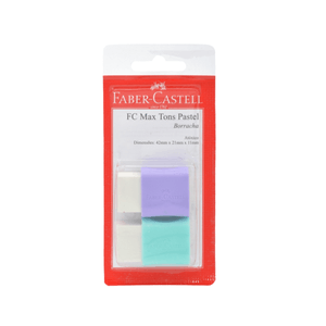 Kit 2 Borrachas Fc Max Tons Pastéis Sortido