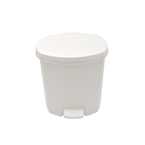 Lixeira Rattan com Pedal 6L Branca