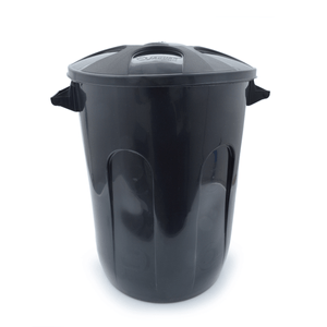 Cesto Fechado Plástico com Tampa Eco Nature 60l Preto