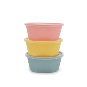 Kit de Potes Redondo com Tampa 3 Unidades Organiza 1220ml Sortido