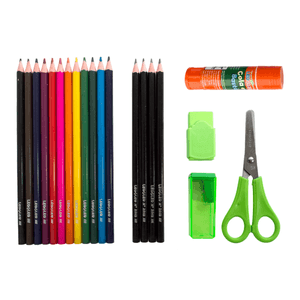 Kit Escolar com 20 Peças - Cores Sortidas