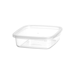 Pote Plástico Quadrado Volare 820ml Transparente