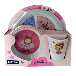 Kit Refeição Infantil Melamina 3 Peças