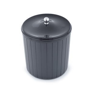 Lixeira Redonda Plástica Preta 5L