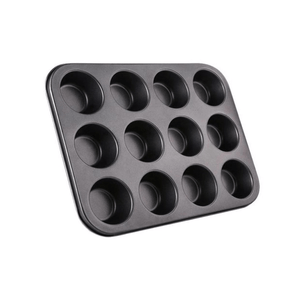 Forma Antiaderente para Cupcake e Pão de Queijo Preta