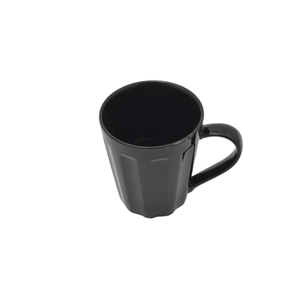 Caneca de Porcelana Canelada Preta 250ml