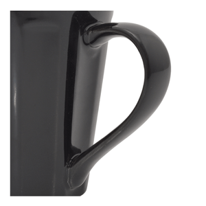 Caneca de Porcelana Canelada Preta 250ml