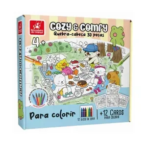 Quebra‑Cabeça Cozy & Comfy 30 peças - Brincadeira de Criança