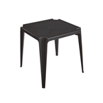 Kit Mesa Plástica Quadrada com 4 Cadeiras Poltrona Preta Arqplast-1762205342679