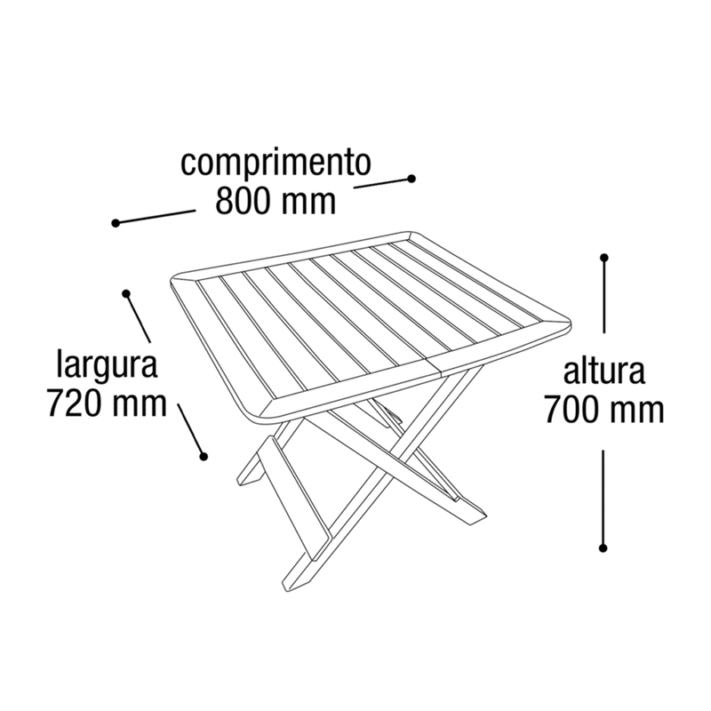 Kit de Mesa com 4 Cadeiras Plásticas Dobráveis Pretas-1762205763621