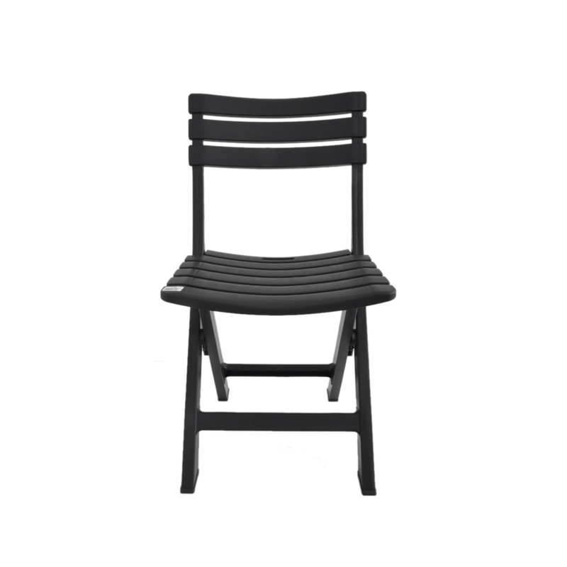 Kit de Mesa com 4 Cadeiras Plásticas Dobráveis Pretas-1762205770621