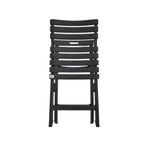 Kit de Mesa com 4 Cadeiras Plásticas Dobráveis Pretas-1762205815353