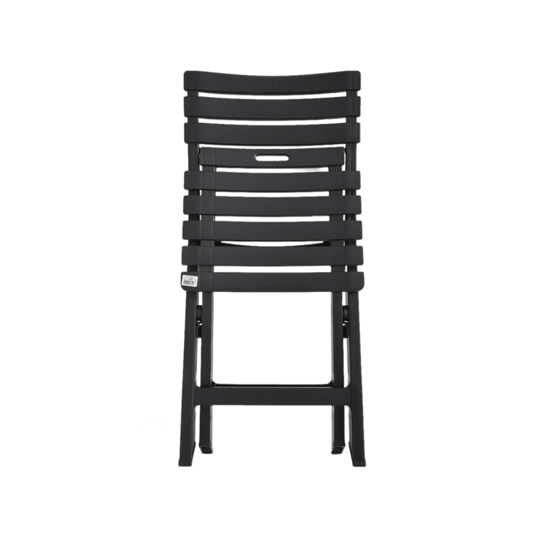 Kit de Mesa com 4 Cadeiras Plásticas Dobráveis Pretas-1762205815353