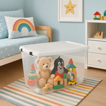 Kit 2 Caixas Organizadoras com Rodízio Alta 78L-1762351040612