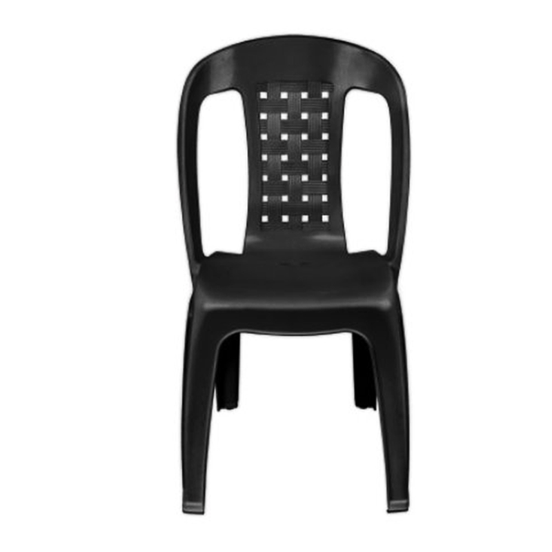 Kit 4 Cadeiras Plásticas Vime Bistrô Preta Empilhável-1762356633498