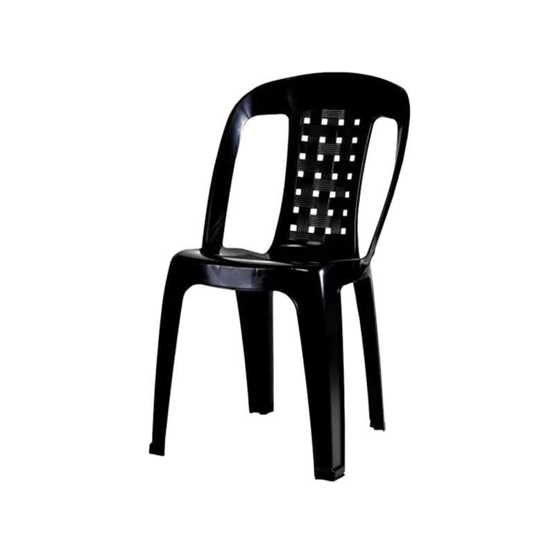 Kit 4 Cadeiras Plásticas Vime Bistrô Preta Empilhável-1762356724105