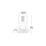 Kit 4 Cadeiras Plásticas Vime Bistrô Preta Empilhável-1762356730781