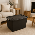 Kit 2 Caixas Organizadoras com Tampa e Trava 56 Litros Preta-1762371674357