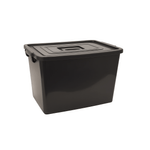 Kit 5 Caixas Organizadoras com Tampa e Trava 56 Litros Preta-1762372413357
