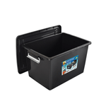 Kit 5 Caixas Organizadoras com Tampa e Trava 56 Litros Preta-1762372488185