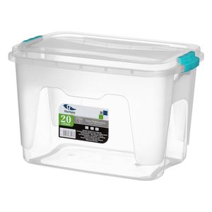 Kit 3 Caixas Organizadoras Transparentes 20 Litros