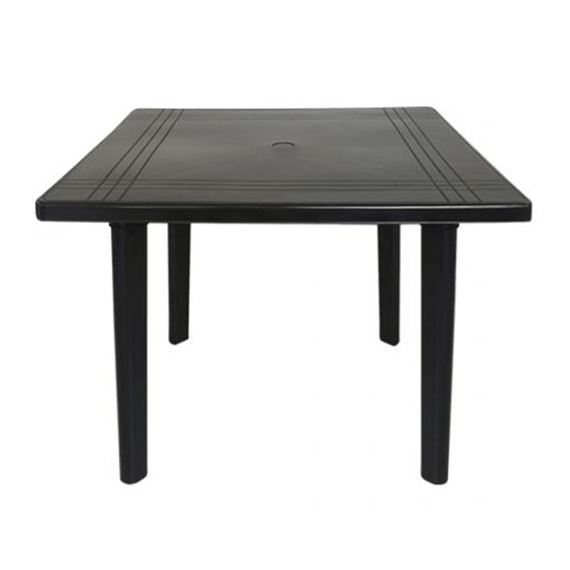 Kit 2 Mesas Plásticas Quadradas Desmontáveis Pretas-1764097492039