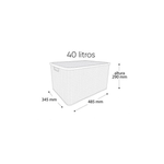 Kit 3 Caixas Organizadoras Rattan com Tampa Preta 40L-1764098126943