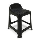 Kit 4 Banquetas com Encosto Preta-1764098441603