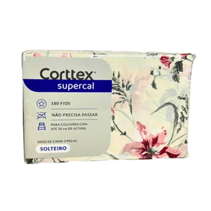 Jogo de Cama Solteiro Supercal Corttex - Cores Sortidas